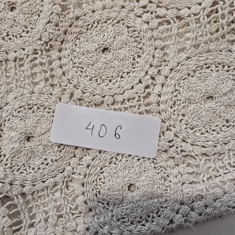 Ronny Kobo Sheer Crochet Casual Dress Cotton Long sleeves V-neck Pull-on Size M - Picture 13 of 13